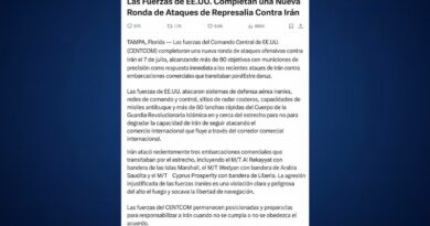 EU CONFIRMA ATAQUE A 170 OBJETIVOS IRANÍES