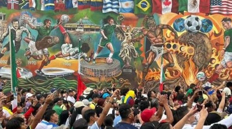 EXPRESAN CON PINTURA LA PASIÓN MUNDIALISTA