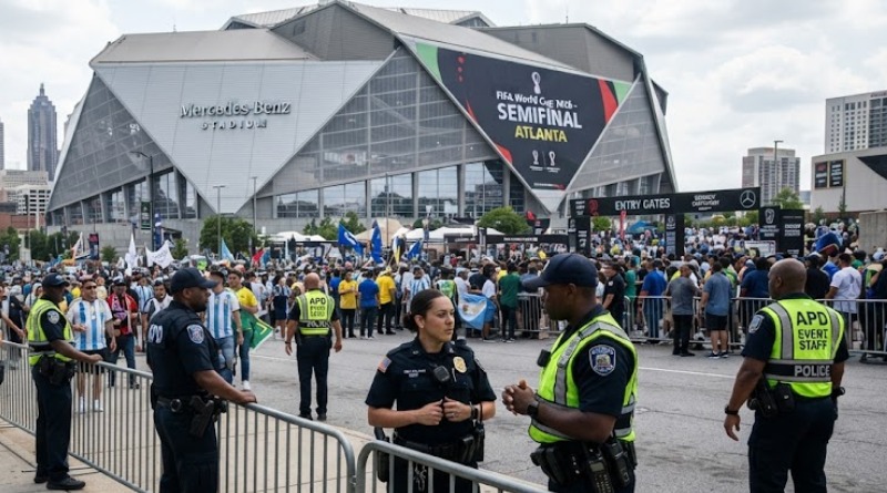 REFUERZOS DE SEGURIDAD EN ATLANTA POR ARGENTINA-INGLATERRA
