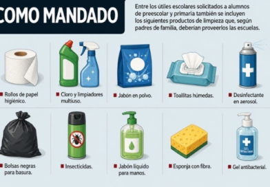 CLORO, JABÓN, INSECTICIDA Y MÁS EN LISTAS DE ÚTILES