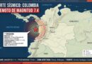 MAGNITUD 7,4 ALCANZA TERREMOTO REGISTRADO EN COLOMBIA