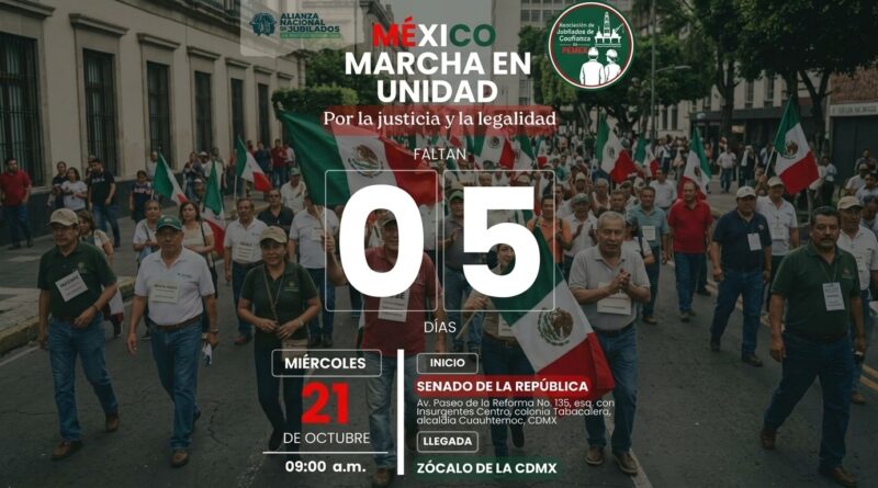 MARCHARÁN PETROLEROS EL 21 DE OCTUBRE
